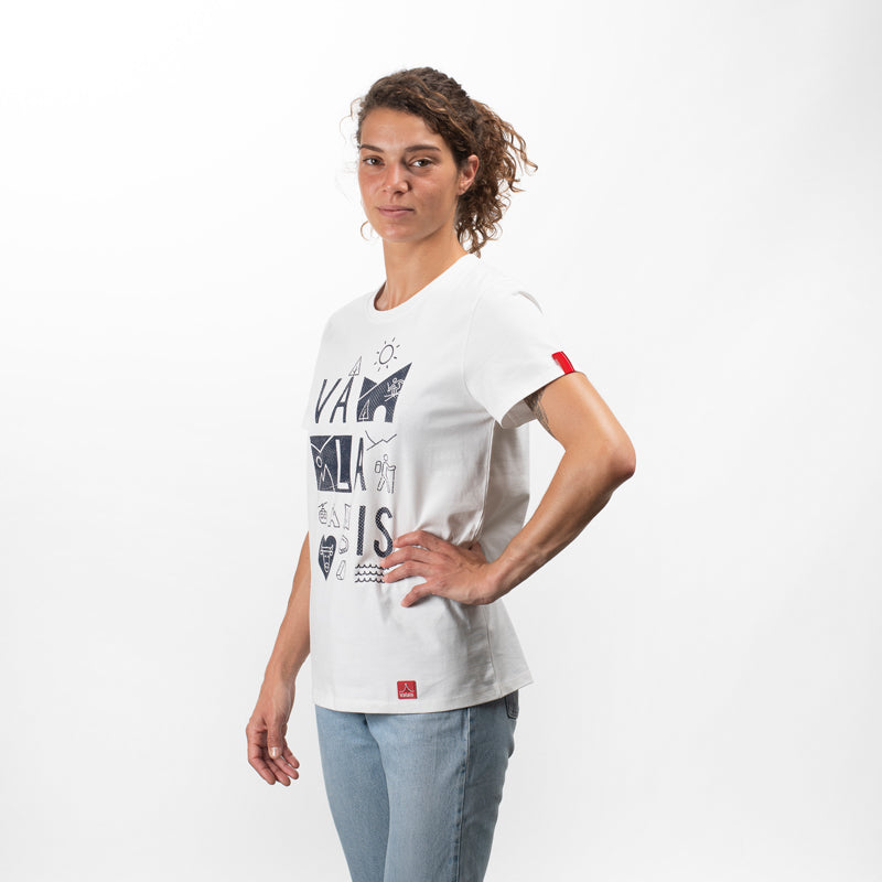 T-shirt Pictos - blanc - femmes