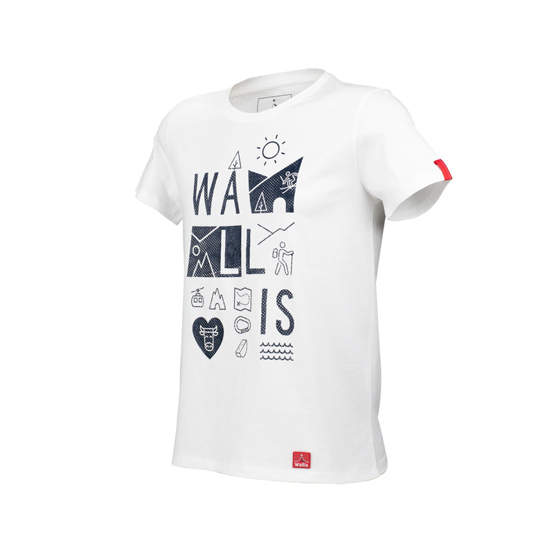 T-Shirt &quot;Piktos&quot; - weiss - Herren - Wallis